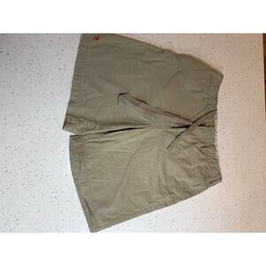 DUCKHEAD JEANS CO. KHAKI SHORTS zip AND TIE WAIST 100% COTTON MENS SIZE 36"